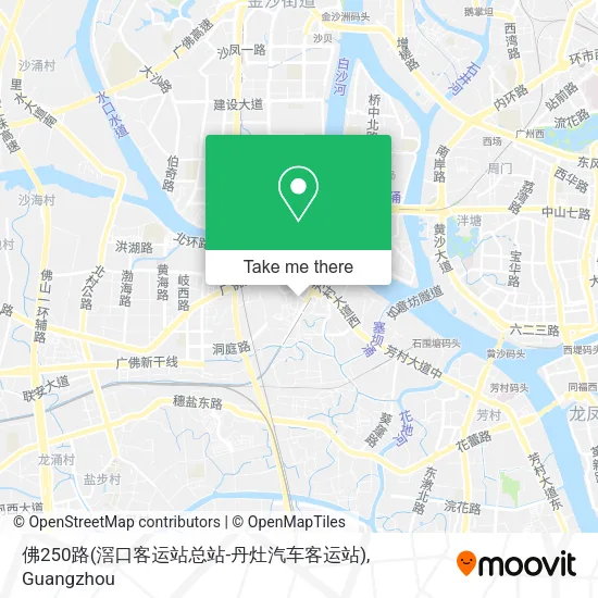 佛250路(滘口客运站总站-丹灶汽车客运站) map