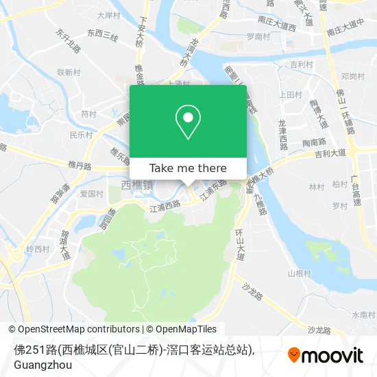 佛251路(西樵城区(官山二桥)-滘口客运站总站) map