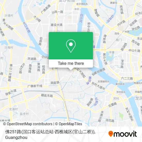 佛251路(滘口客运站总站-西樵城区(官山二桥)) map