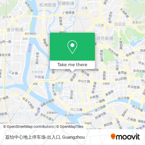 荔怡中心地上停车场-出入口 map
