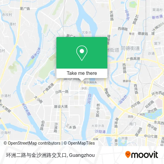 环洲二路与金沙洲路交叉口 map
