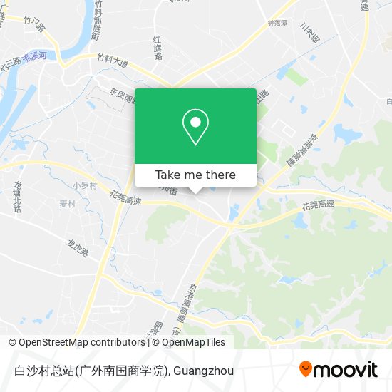 白沙村总站(广外南国商学院) map