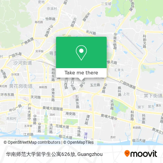 华南师范大学留学生公寓626放 map