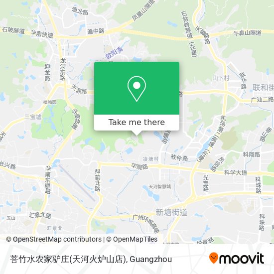 菩竹水农家驴庄(天河火炉山店) map