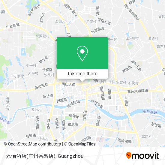 添怡酒店(广州番禺店) map