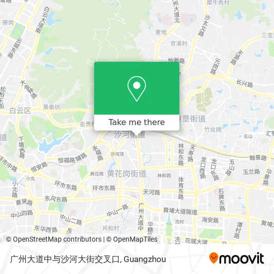 广州大道中与沙河大街交叉口 map