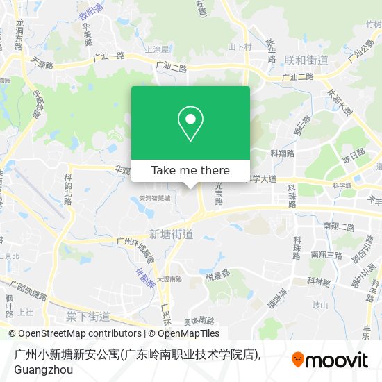 广州小新塘新安公寓(广东岭南职业技术学院店) map