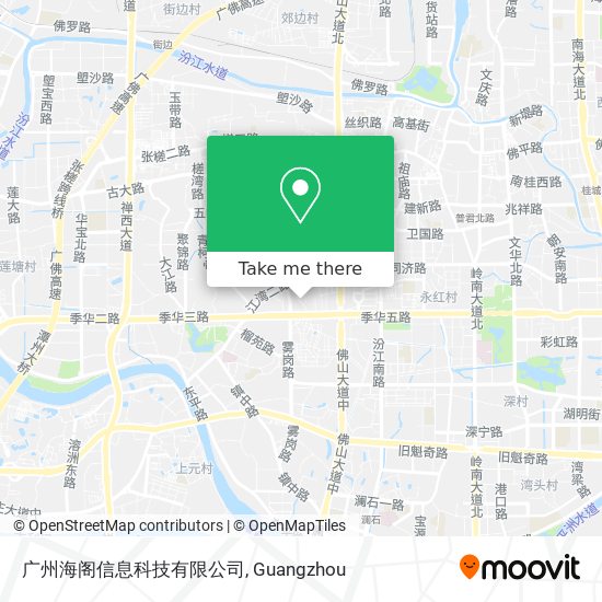广州海阁信息科技有限公司 map