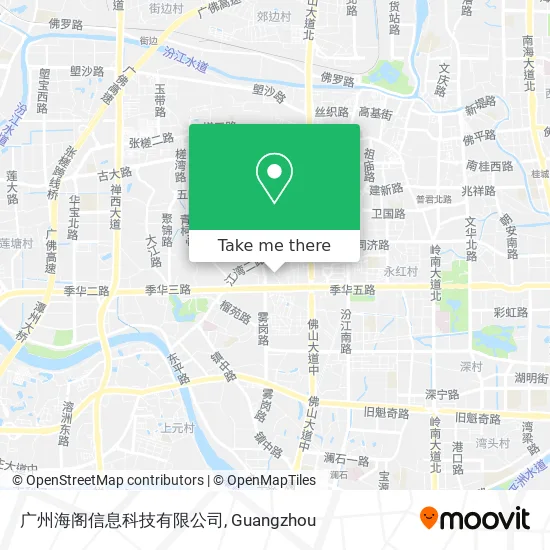 广州海阁信息科技有限公司 map