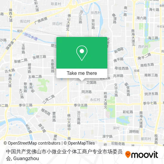中国共产党佛山市小微企业个体工商户专业市场委员会 map