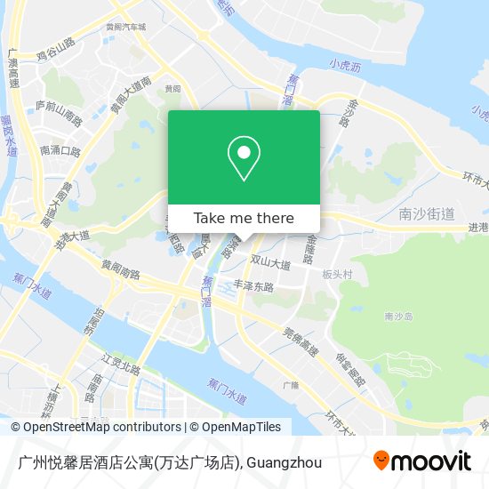 广州悦馨居酒店公寓(万达广场店) map