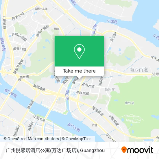 广州悦馨居酒店公寓(万达广场店) map