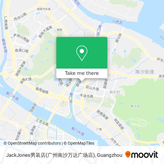 JackJones男装店(广州南沙万达广场店) map