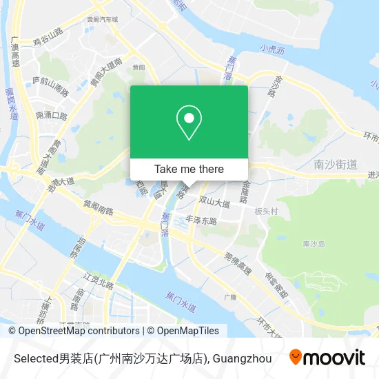 Selected男装店(广州南沙万达广场店) map