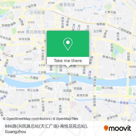 886路(兴民路总站(天汇广场)-南悦花苑总站) map