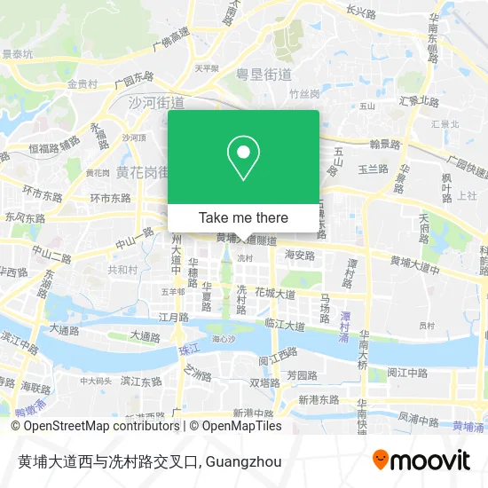 黄埔大道西与冼村路交叉口 map