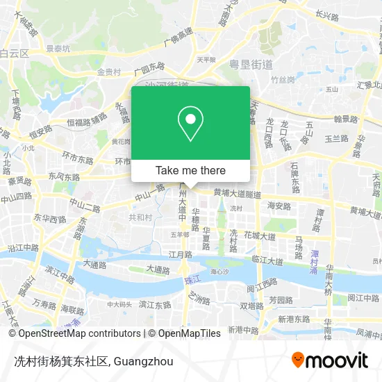 冼村街杨箕东社区 map