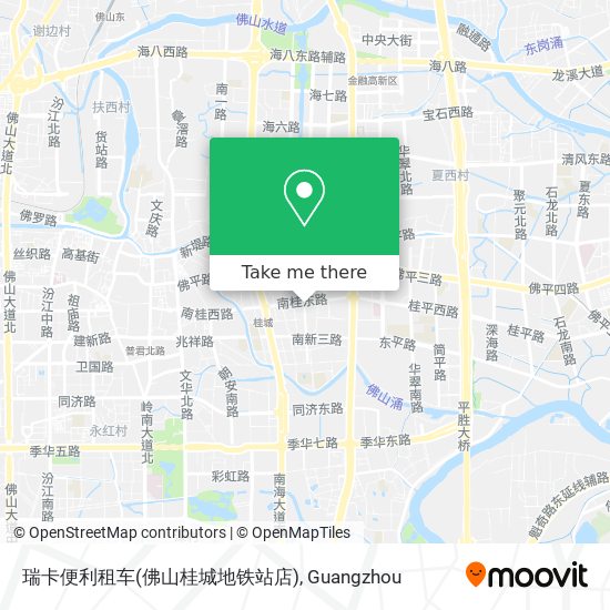 瑞卡便利租车(佛山桂城地铁站店) map