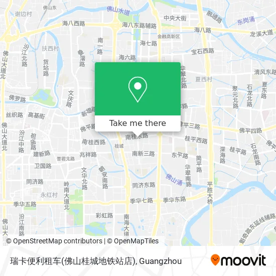 瑞卡便利租车(佛山桂城地铁站店) map