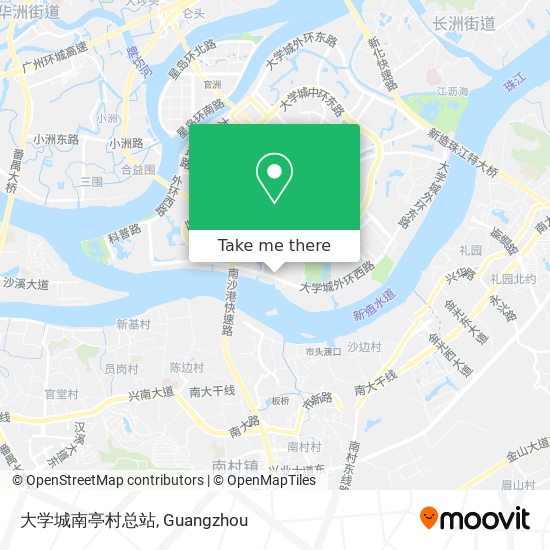大学城南亭村总站 map