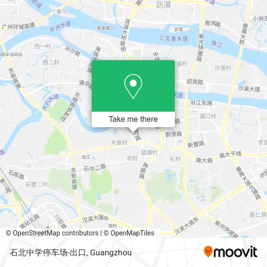 石北中学停车场-出口 map