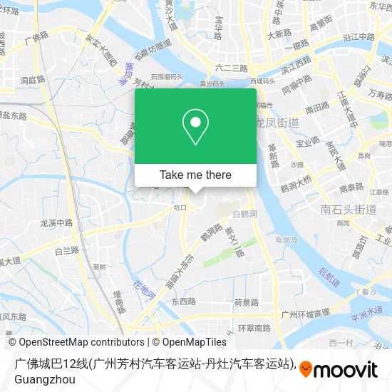 广佛城巴12线(广州芳村汽车客运站-丹灶汽车客运站) map