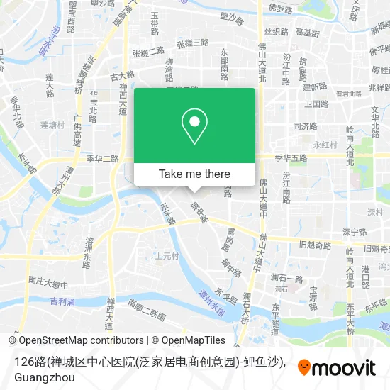 126路(禅城区中心医院(泛家居电商创意园)-鲤鱼沙) map