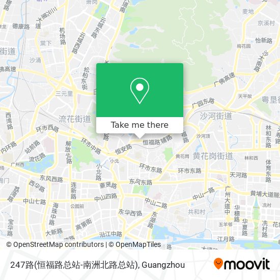 247路(恒福路总站-南洲北路总站) map