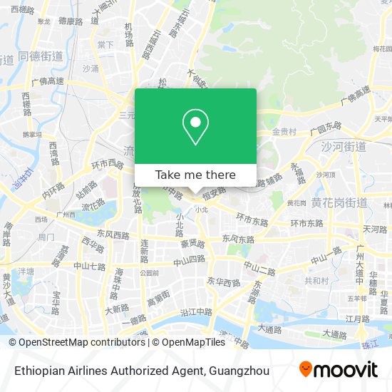 Ethiopian Airlines Authorized Agent map