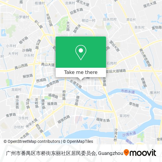 广州市番禺区市桥街东丽社区居民委员会 map
