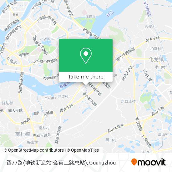 番77路(地铁新造站-金荷二路总站) map