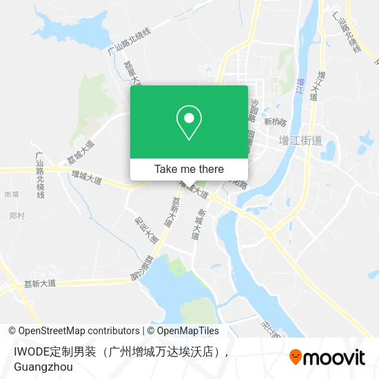 IWODE定制男装（广州增城万达埃沃店） map