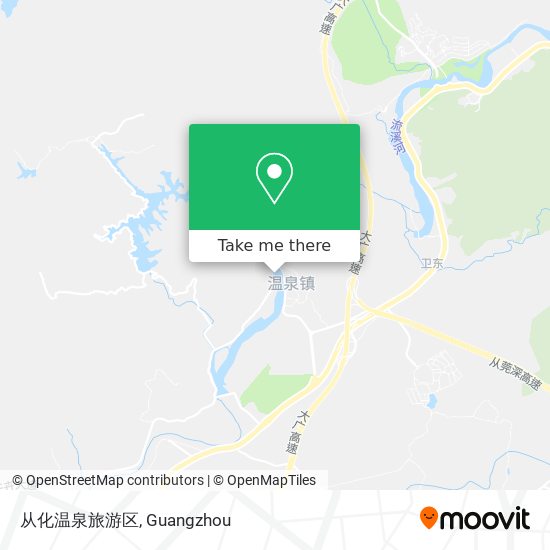从化温泉旅游区 map
