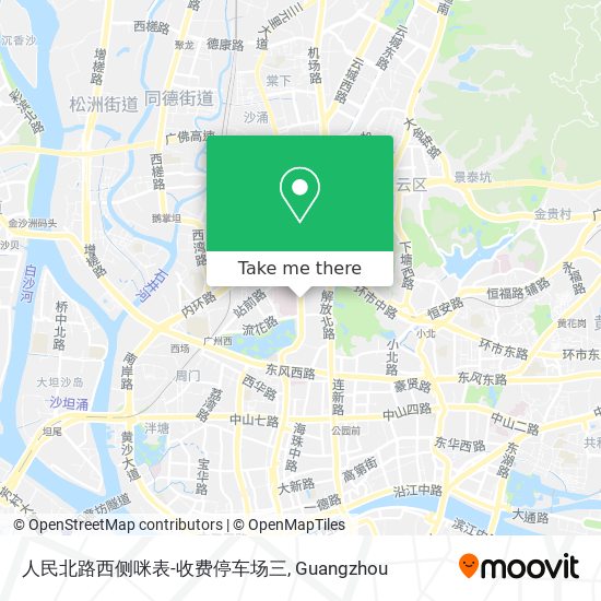 人民北路西侧咪表-收费停车场三 map