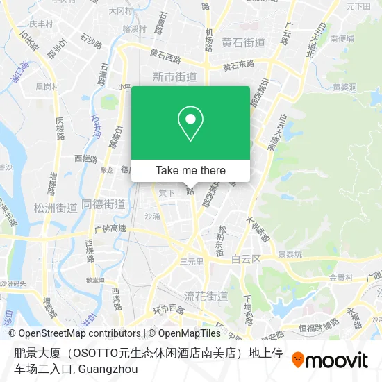 鹏景大厦（OSOTTO元生态休闲酒店南美店）地上停车场二入口 map