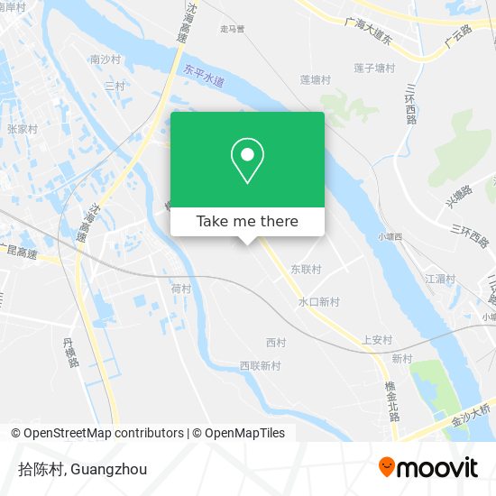 拾陈村 map