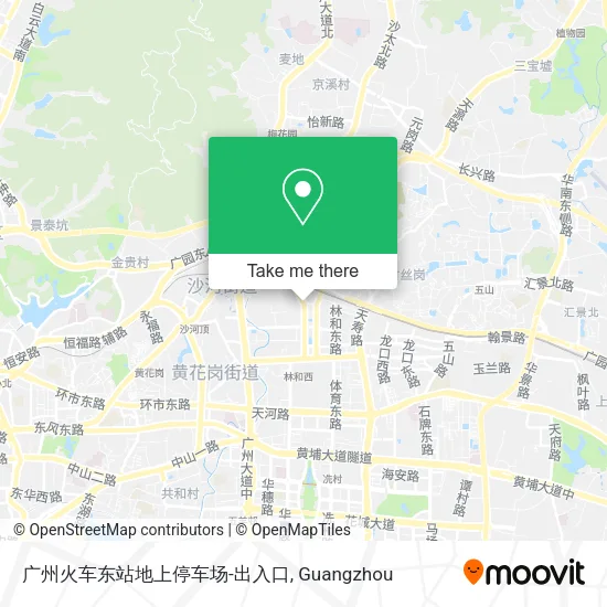 广州火车东站地上停车场-出入口 map