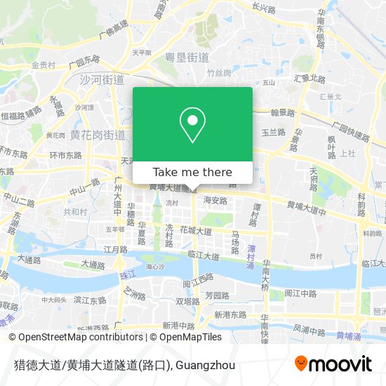 猎德大道/黄埔大道隧道(路口) map