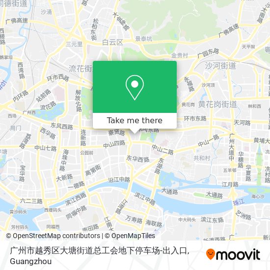 广州市越秀区大塘街道总工会地下停车场-出入口 map