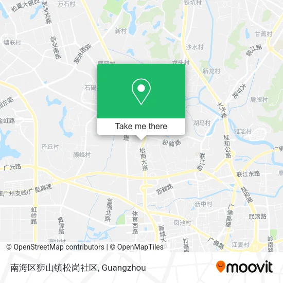 南海区狮山镇松岗社区 map