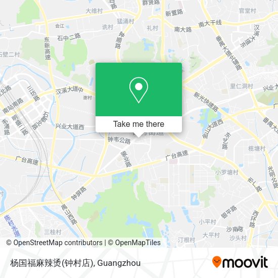 杨国福麻辣烫(钟村店) map