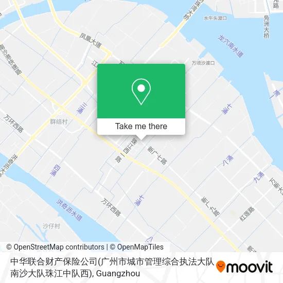 中华联合财产保险公司(广州市城市管理综合执法大队南沙大队珠江中队西) map