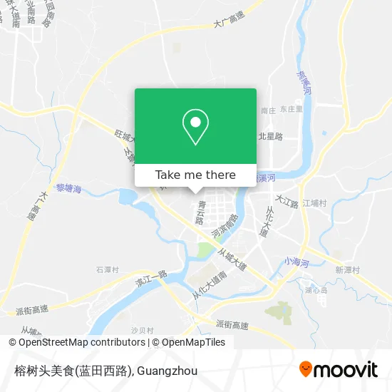 榕树头美食(蓝田西路) map