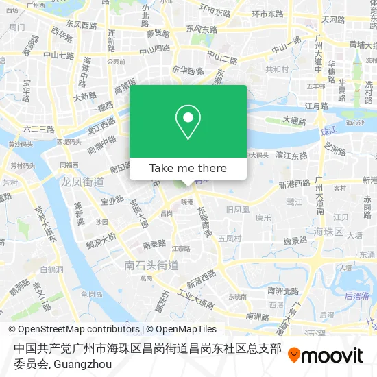 中国共产党广州市海珠区昌岗街道昌岗东社区总支部委员会 map