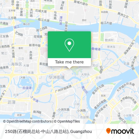 250路(石榴岗总站-中山八路总站) map