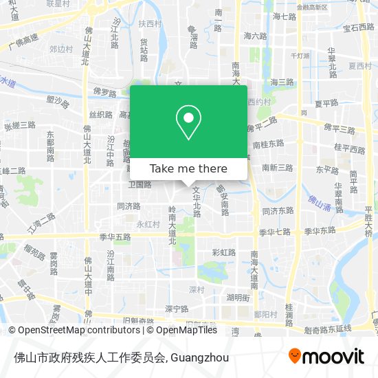 佛山市政府残疾人工作委员会 map
