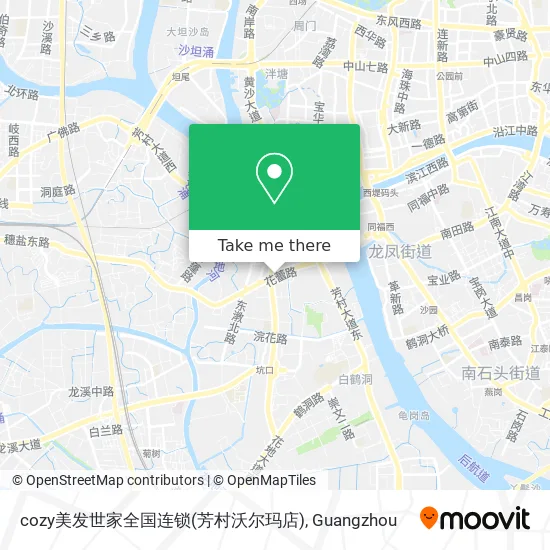 cozy美发世家全国连锁(芳村沃尔玛店) map