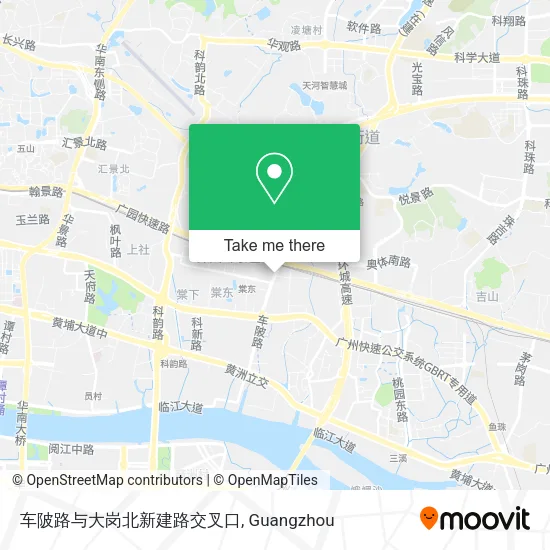 车陂路与大岗北新建路交叉口 map