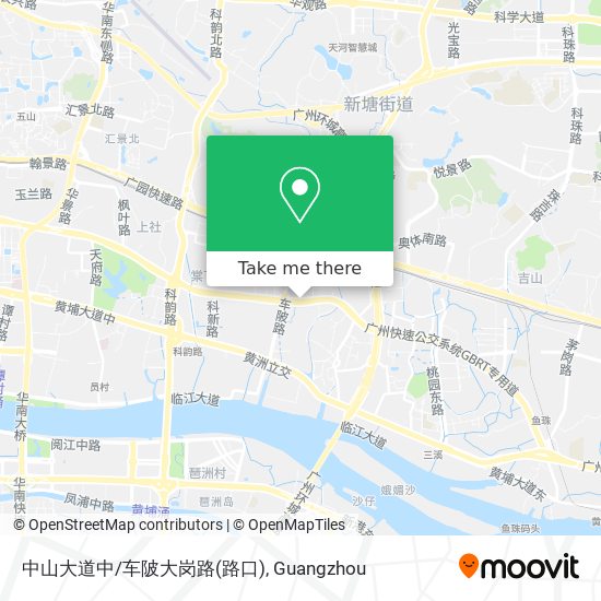 中山大道中/车陂大岗路(路口) map