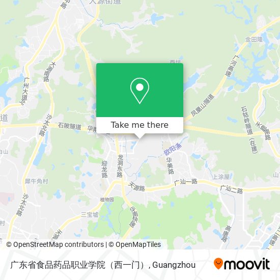 广东省食品药品职业学院（西一门） map